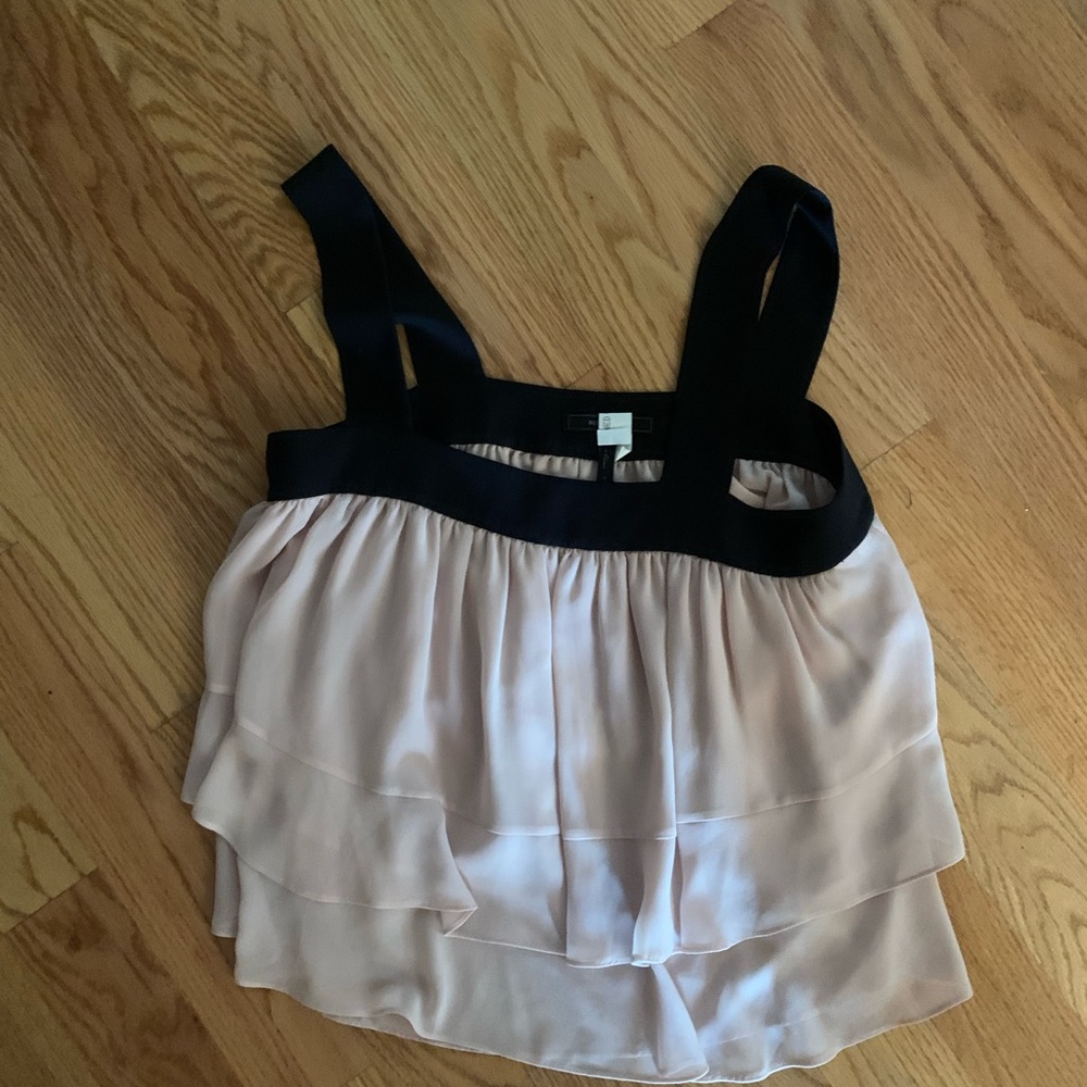 BCBG pink and white top